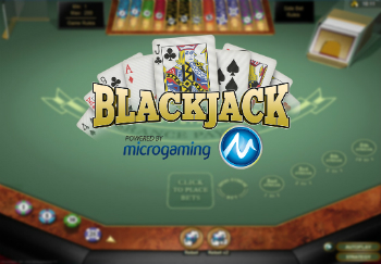 Blackjack game powered by Microgaming